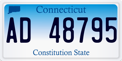 CT license plate AD48795