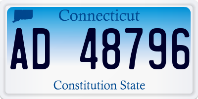 CT license plate AD48796