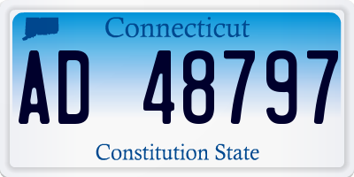 CT license plate AD48797