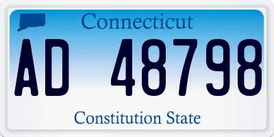 CT license plate AD48798