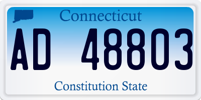 CT license plate AD48803