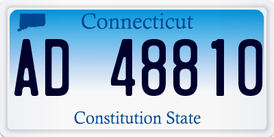 CT license plate AD48810