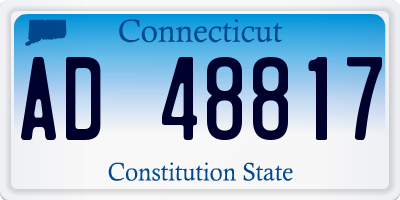 CT license plate AD48817