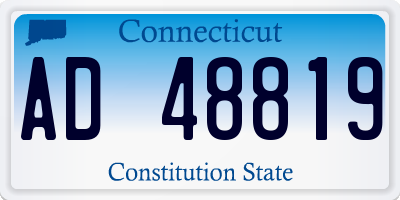 CT license plate AD48819