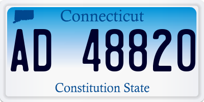 CT license plate AD48820