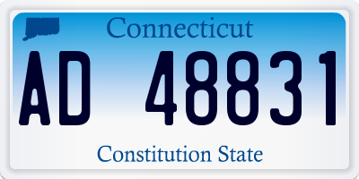 CT license plate AD48831