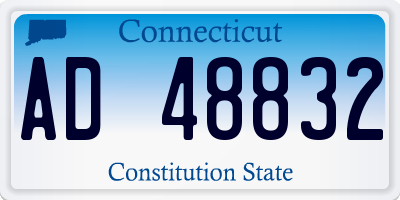 CT license plate AD48832