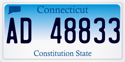 CT license plate AD48833
