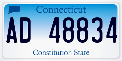 CT license plate AD48834