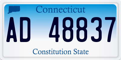 CT license plate AD48837