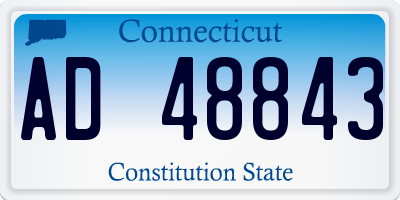 CT license plate AD48843