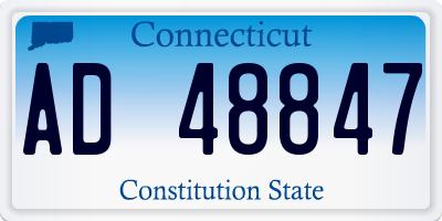 CT license plate AD48847