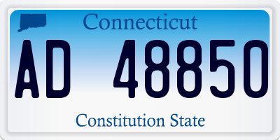 CT license plate AD48850