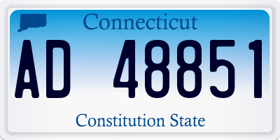 CT license plate AD48851