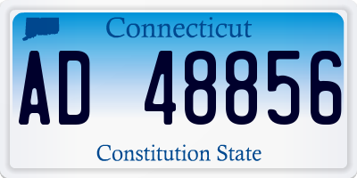 CT license plate AD48856