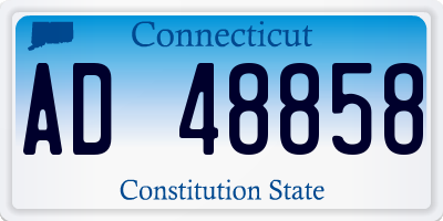 CT license plate AD48858