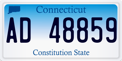 CT license plate AD48859