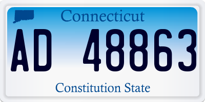 CT license plate AD48863