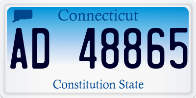 CT license plate AD48865