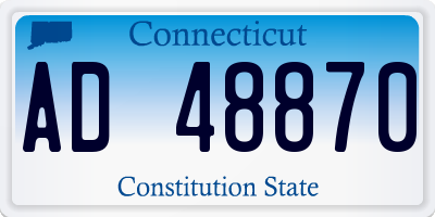 CT license plate AD48870
