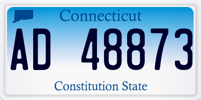 CT license plate AD48873