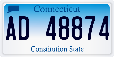 CT license plate AD48874