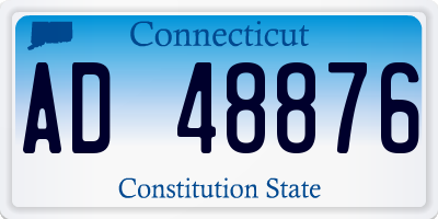 CT license plate AD48876