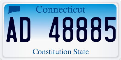 CT license plate AD48885