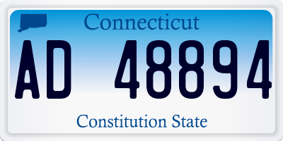 CT license plate AD48894