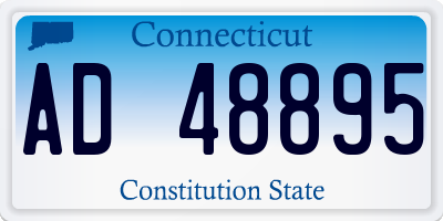 CT license plate AD48895