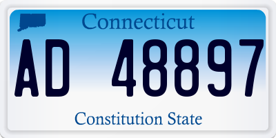CT license plate AD48897