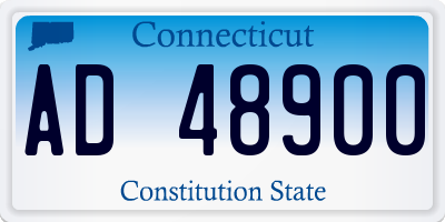 CT license plate AD48900
