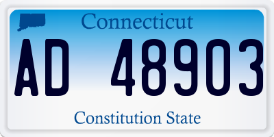 CT license plate AD48903