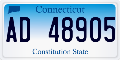 CT license plate AD48905