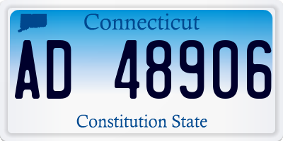 CT license plate AD48906