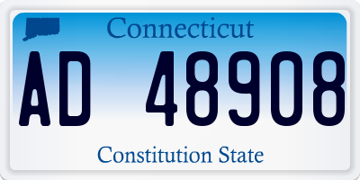 CT license plate AD48908