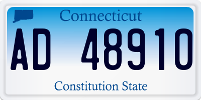 CT license plate AD48910