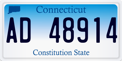 CT license plate AD48914