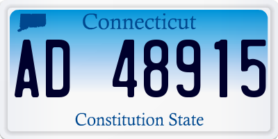 CT license plate AD48915