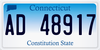 CT license plate AD48917