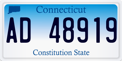 CT license plate AD48919