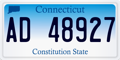 CT license plate AD48927