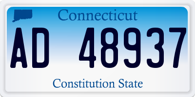 CT license plate AD48937
