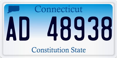 CT license plate AD48938