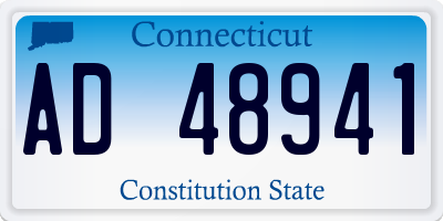 CT license plate AD48941