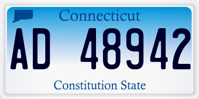 CT license plate AD48942