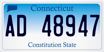 CT license plate AD48947