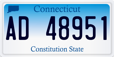 CT license plate AD48951