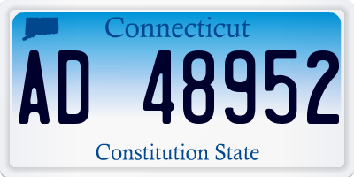 CT license plate AD48952