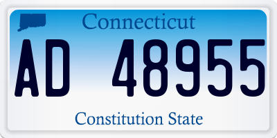 CT license plate AD48955